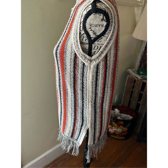 Massimo Dutti Fashion Boho Fringed Striped Yarn Shirt Women S NWT - Picture 10 of 11